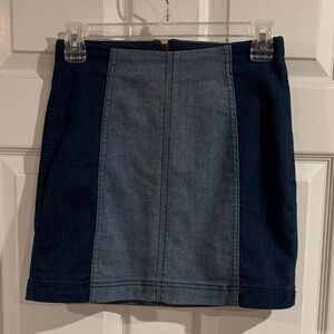 Free‎ People Y2K Two-Tone Denim Mini Skirt size 0